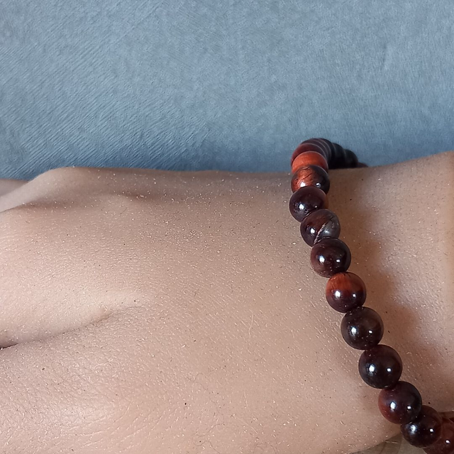 Bracelet ajustable en Oeil de taureau