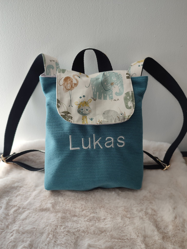 Sac à dos enfant personnalisable  thème jungle 