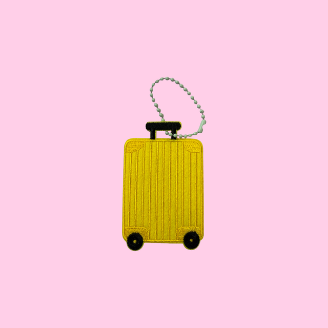 Friendship charm - Luggage (Yellow) (w/ iron-on backing)