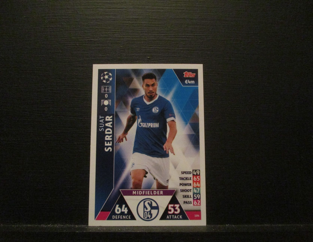 Suat Serdar - UEFA Champions League Match Attax 2018/19 Original Trading Card #104