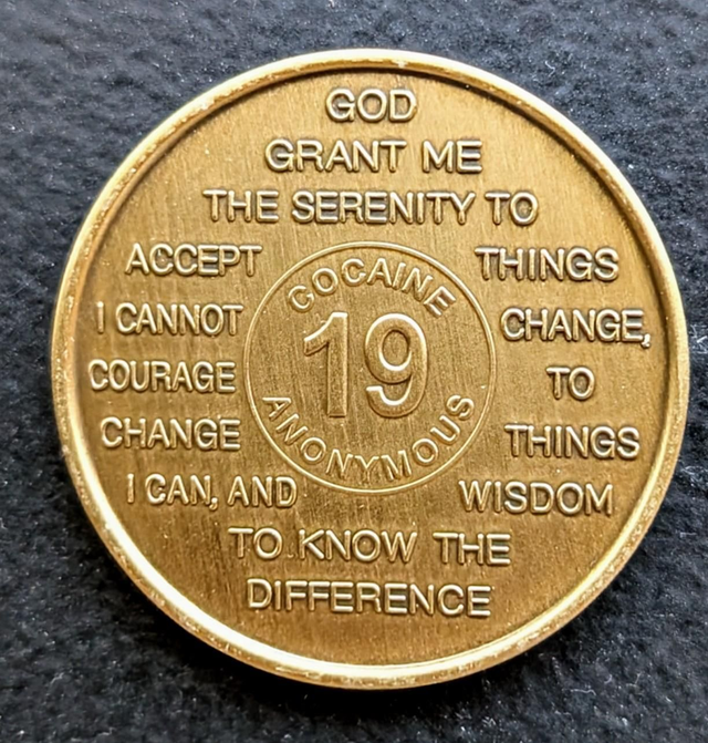 19 jaar metal coin 