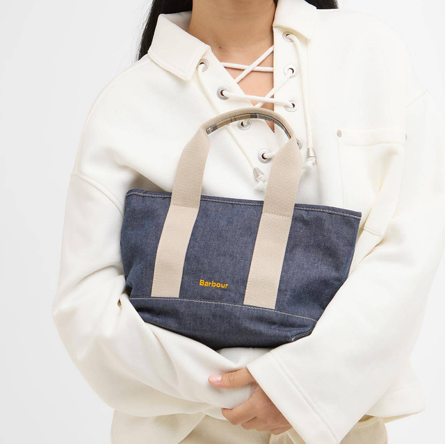 Barbour Mini Mya Denim Tote Bag Indigo 