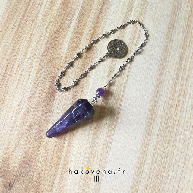 Pendule Améthyste Chakra Coronal - 0089PD