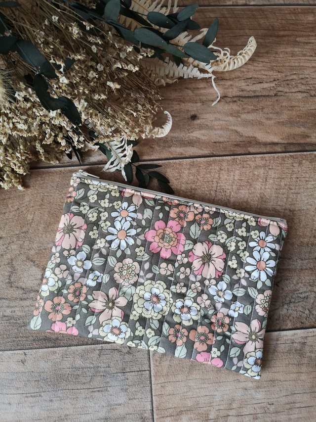 Pochette plate molletonnée style vintage