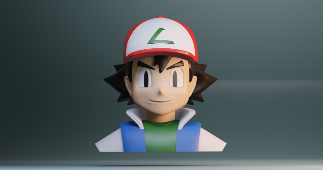 Busto Ash Ketchum - Edição Exclusiva PrintDesign2520