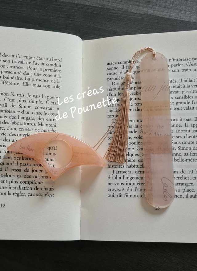 Marque-page style vintage 2 et sa bague de lecture