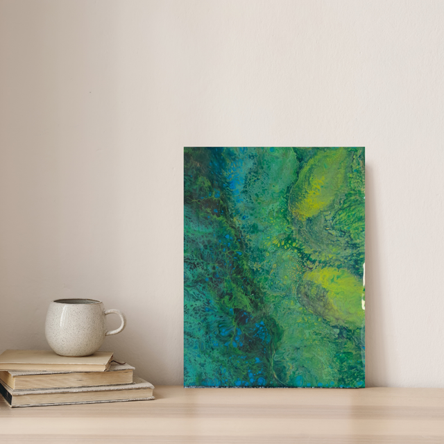 FORET CELLULAIRE - Tableau abstrait - 18x24 cm