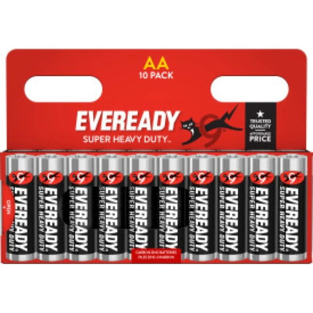 Eveready Super Heavy Duty AA Zinc Carbon Batteries 10 Pack - £1.99 a pack