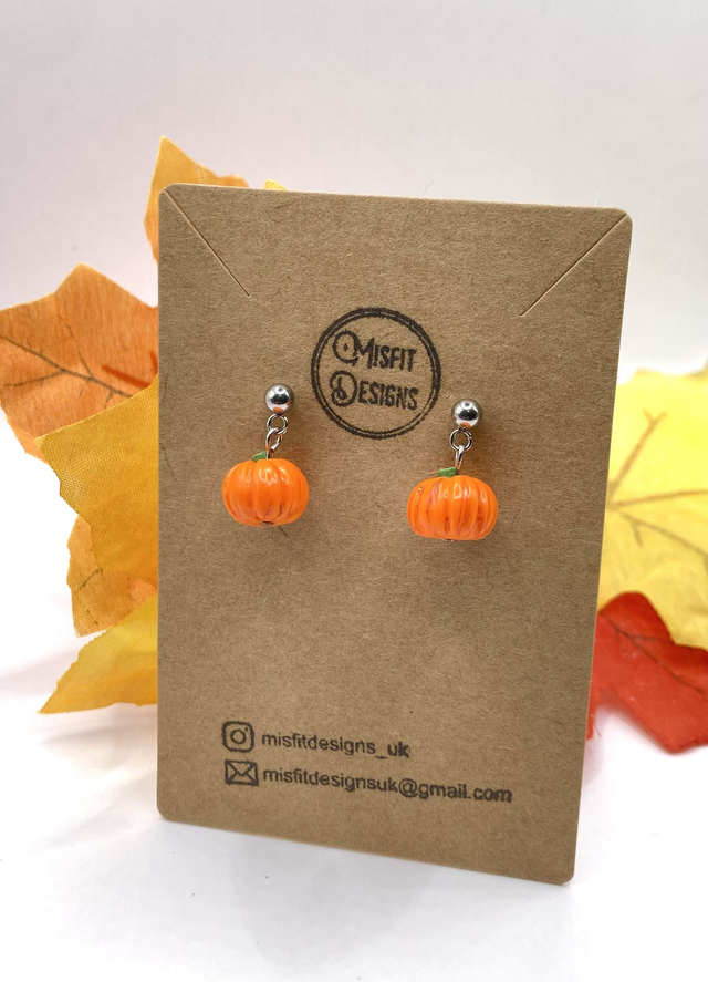 Pumpkin drop earrings