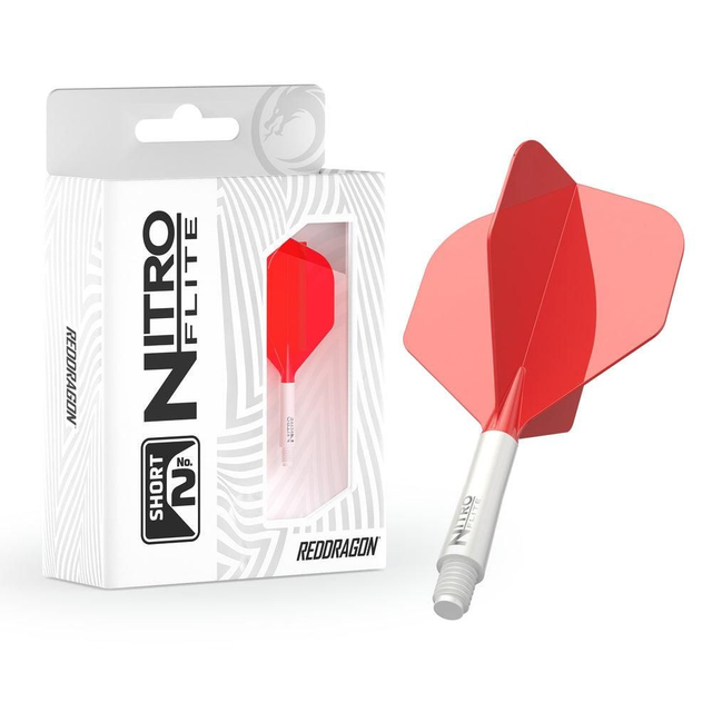 Nitro Flite - Integrated Flight and Shaft White &amp; Red