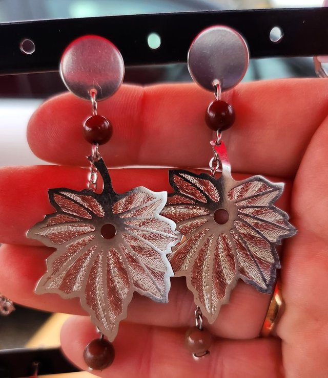 Boucles d’oreilles feuille