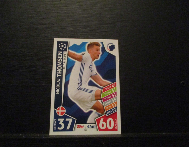 Nicolaj Thomsen - UEFA Champions League Match Attax 2017/18 Original Trading Card #301