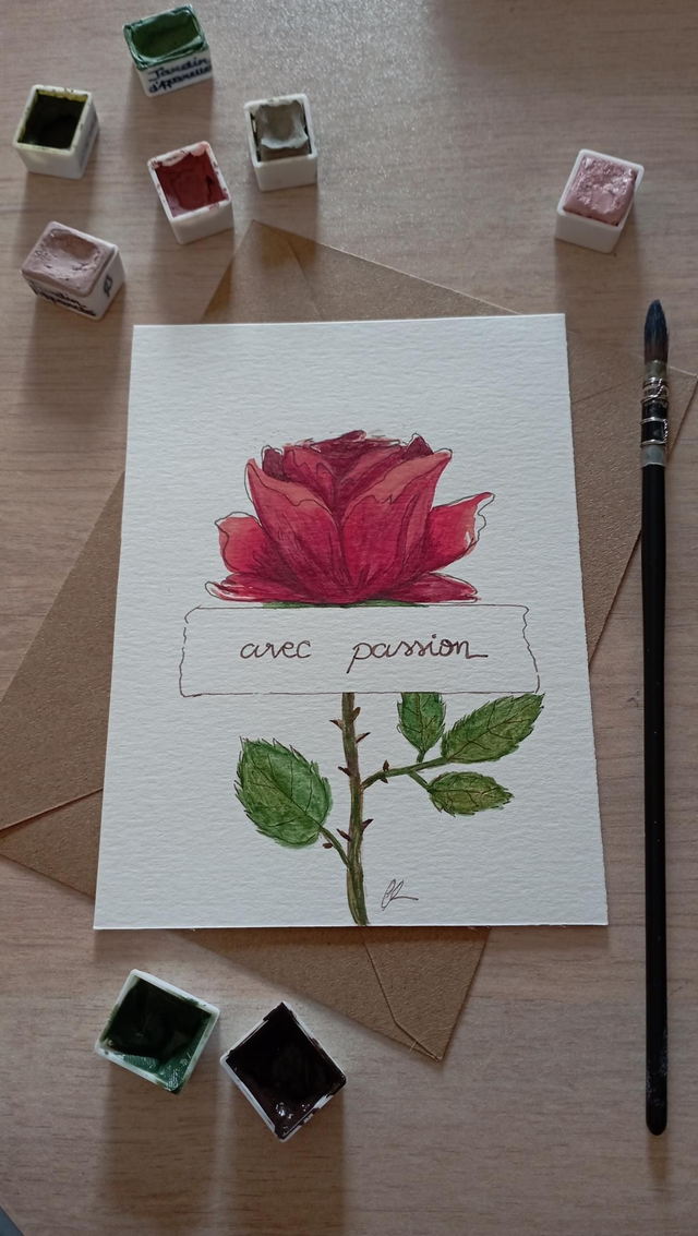 Carte fleur - Passion