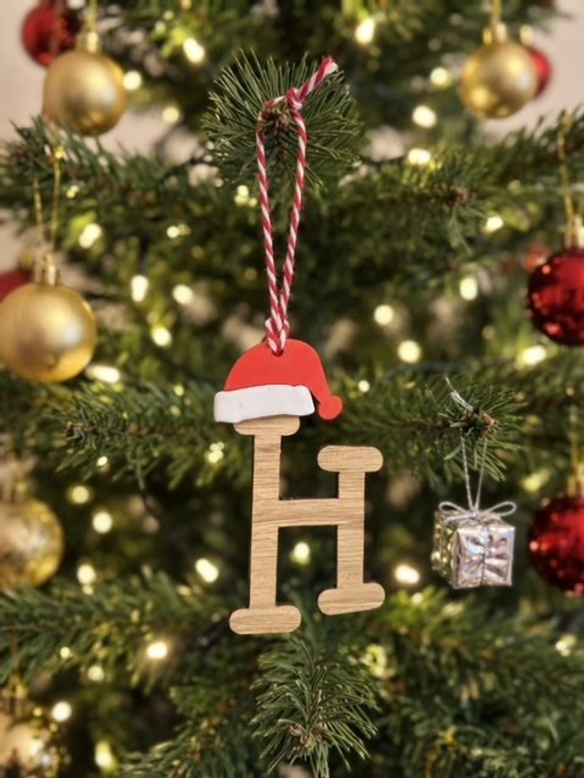 Personalised Wooden Christmas Tree Letter Ornaments