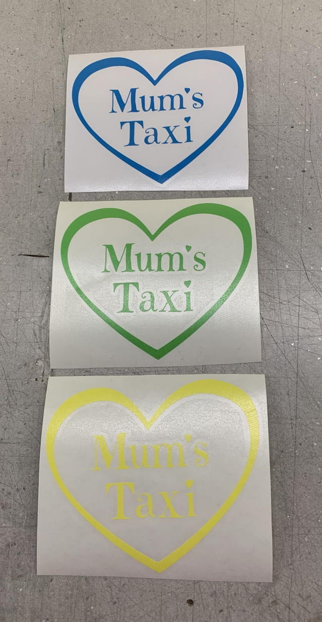 Mum's taxi sticker