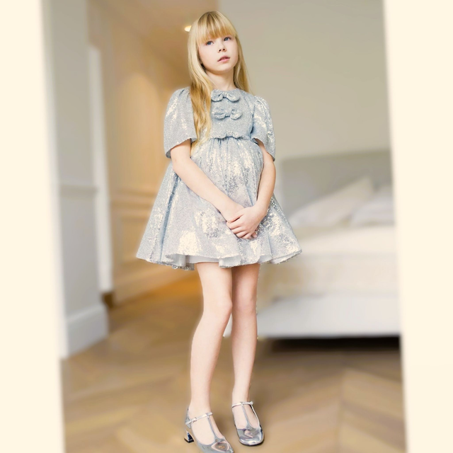  Robe Sequins Argent | Genna 