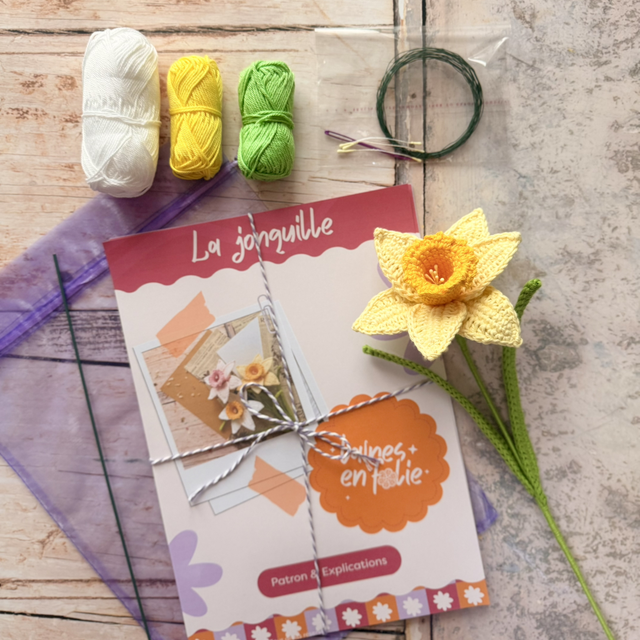 Kit crochet – La jonquille (personnalisable)