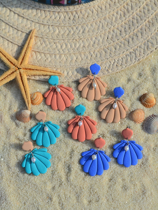 Perle et Coquillage bicolore