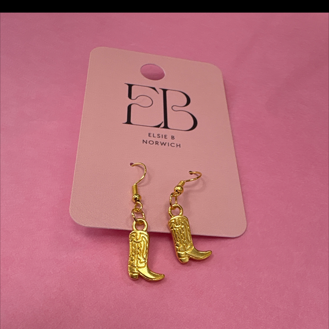 Cowboy boot earrings 