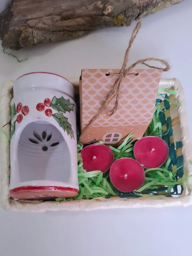 CESTA NAVIDEÑA QUEMADOR 