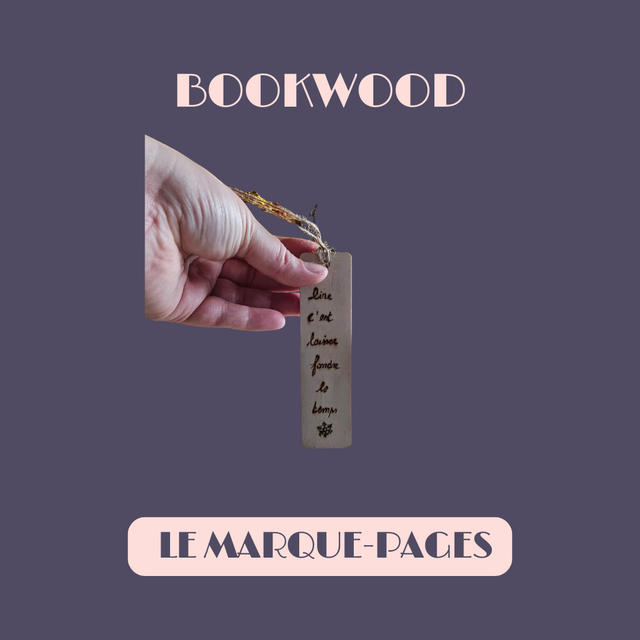 Marque-pages en bois gravé