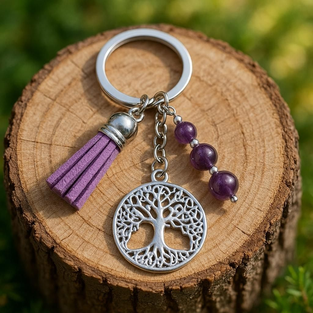 Porte-clé Arbre de vie -- Paix intérieure ,Protection,Sagesse