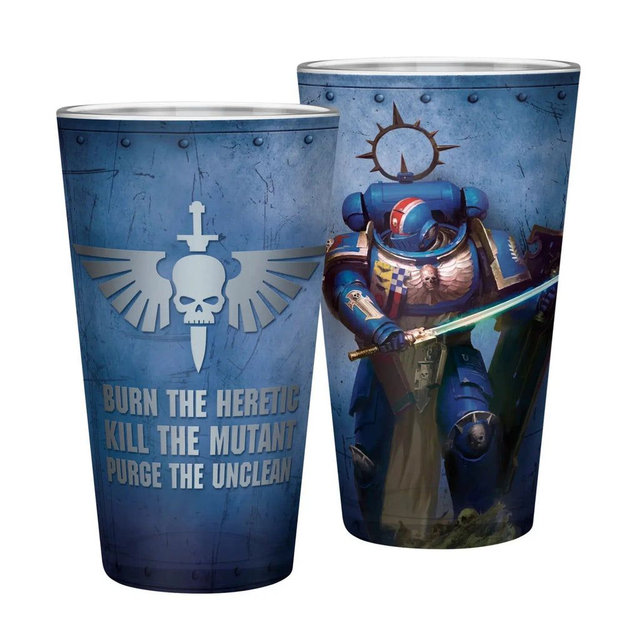 Warhammer 40k: Ultramarine Large Glass