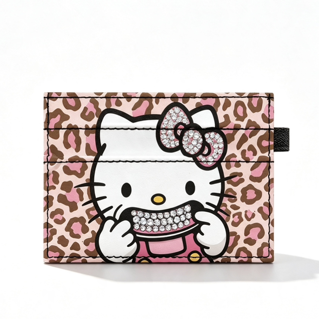 Iced Out HK Leopard Print Card Holder