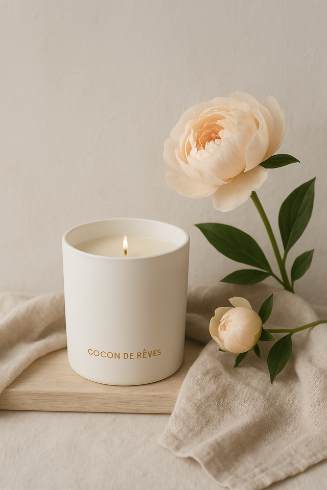 Bougie parfumée Douceur Câline ( Pivoine) 