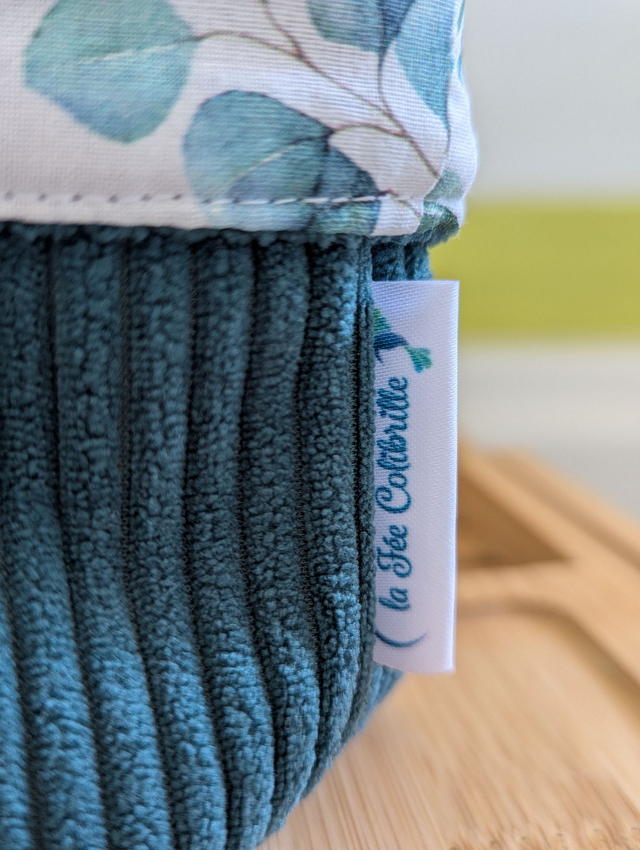 Ensemble panier avec lots de 8 lingettes et de 8 carrés visage - Aqua