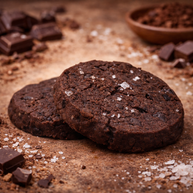 Sablés chocolat noir et fleur de sel