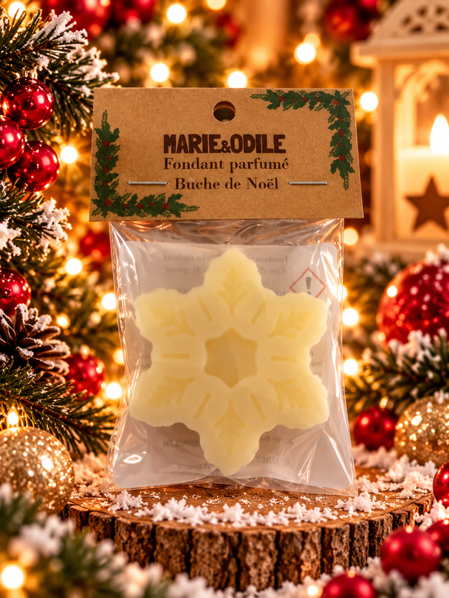 Fondant parfumé Bûche de Noël - 14 grammes
