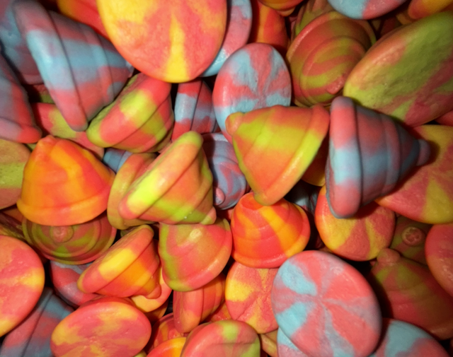 TOUPIES TORNADES MULTICOLORES 100g 