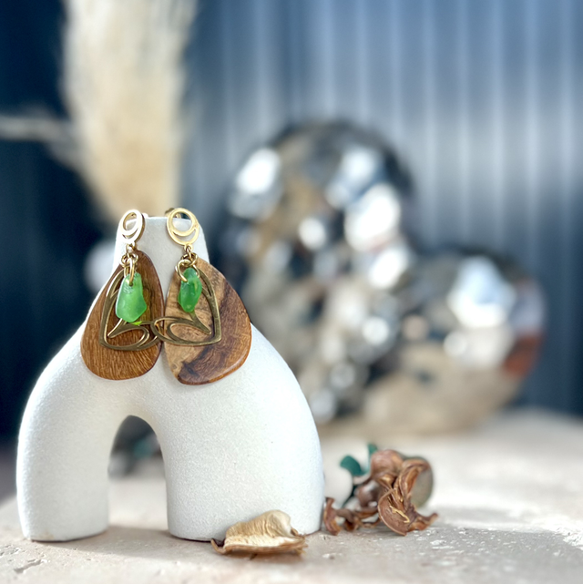 Duo "Cœur d'Océan" – Madré Cacao &amp; Verre Marin givré