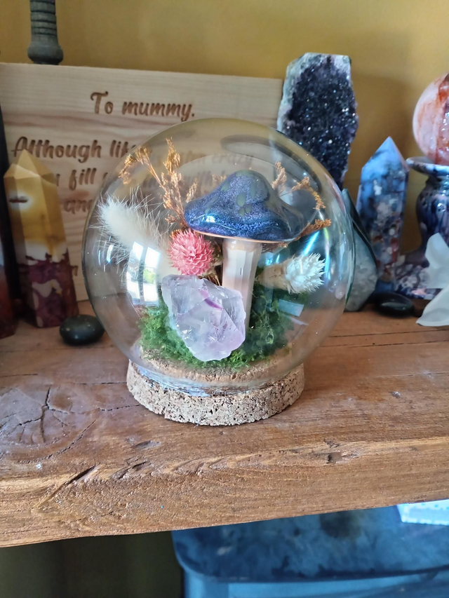 Amethyst and Blue Mushroom Orb 