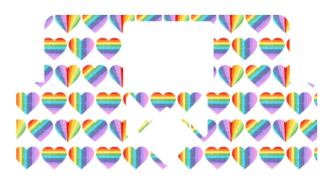 Medtronic Decal Rainbow/Pride Hearts