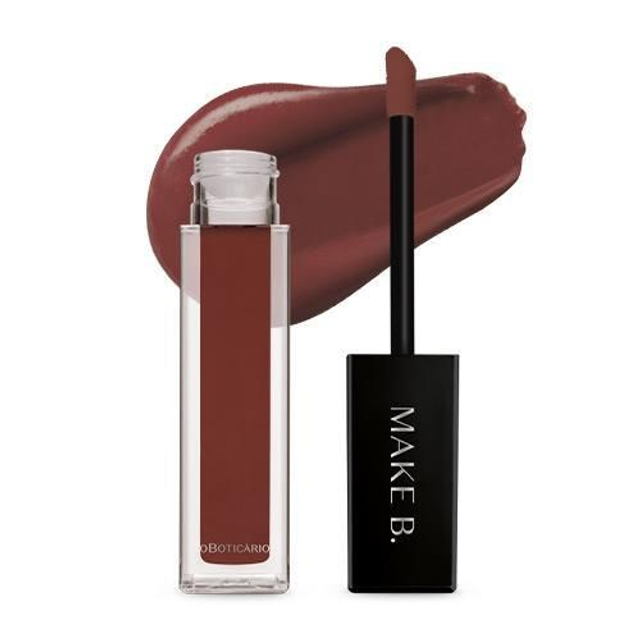 Pinta labios líquido mate Make B. con ácido poliglutámico, tono Warm Cashmere.