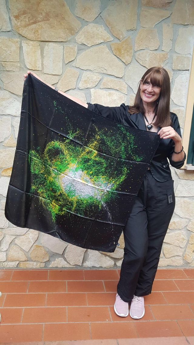 Foulard in seta 90 x 90 "Nebulosa NGC 604"