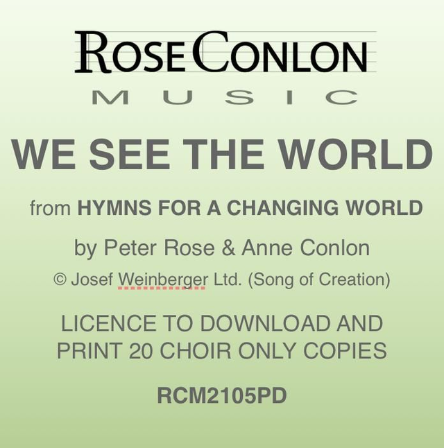 WE SEE THE WORLD PDF  (Choir Only)