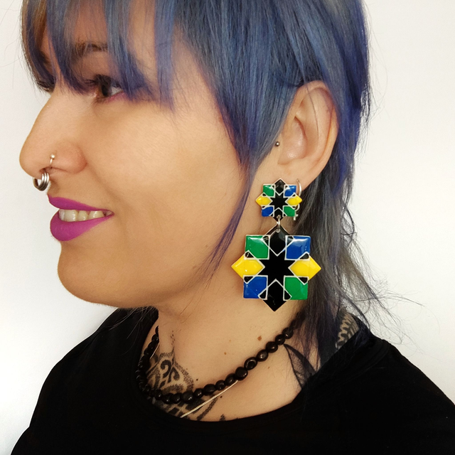Pendientes Azulejo Árabe Maxi doble