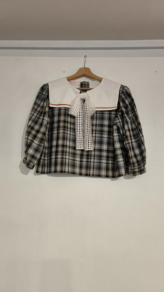 Blouse à carreaux - Léopard rose