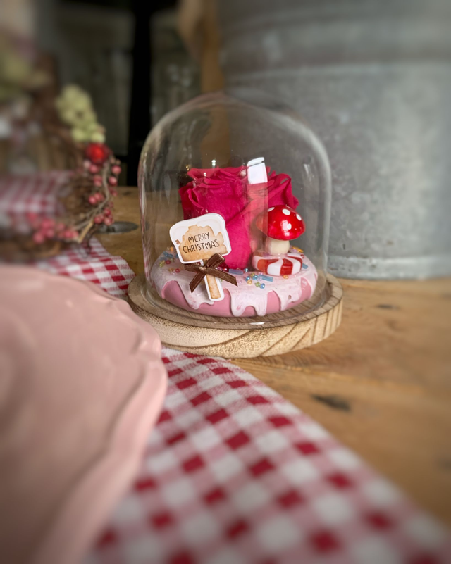 Cloche gourmande – Rose éternelle