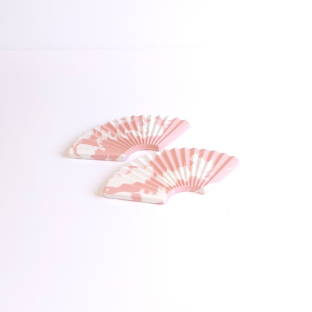 2 Pose-couverts / ustensiles rose poudré