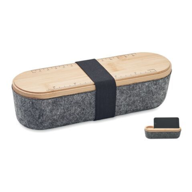 PET felt pencil case with lid