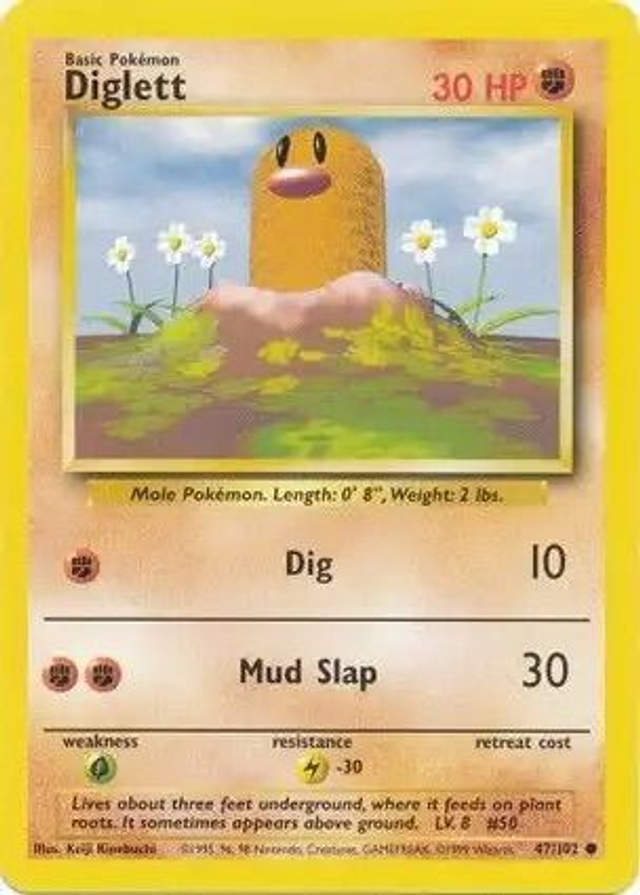 Diglett - 47/102 (Base Set Unlimited)