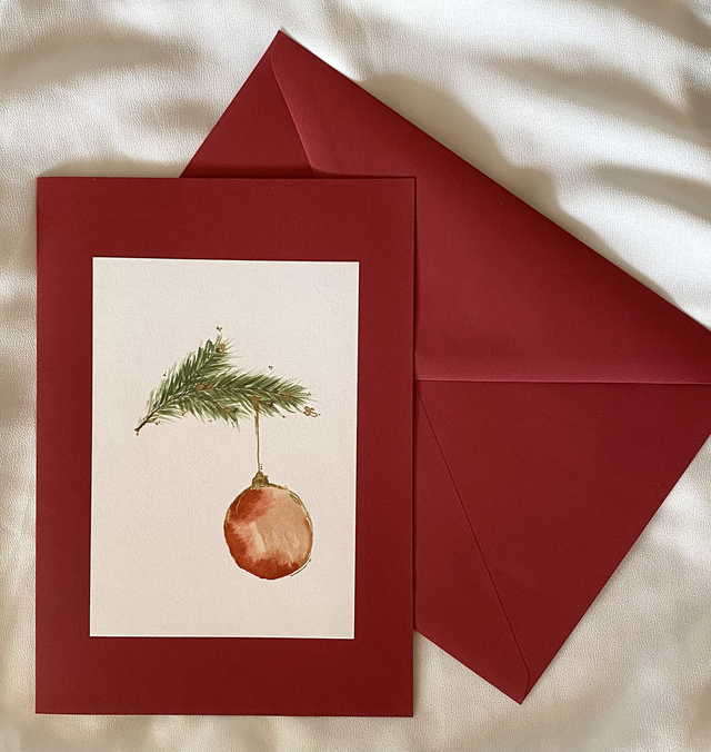 Doppelkarte gross - Weihnachtsschmuck