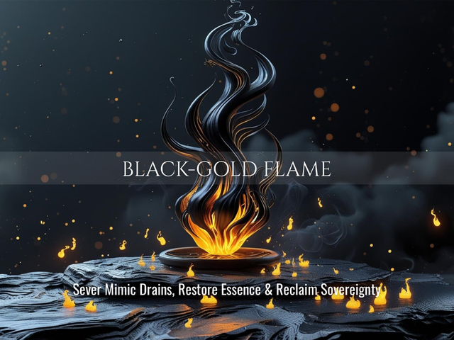 Black-Gold Flame | Reclaim Power, Clear Overlays &amp; Anchor Sovereignty | Same Day Delivery