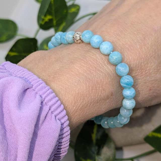 Bracelet "Amazonite du Pérou" 6mm BR-027