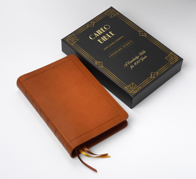 Cambridge KJV Cameo 100th Anniversary Edition, Vintage Golden Brown Calfskin