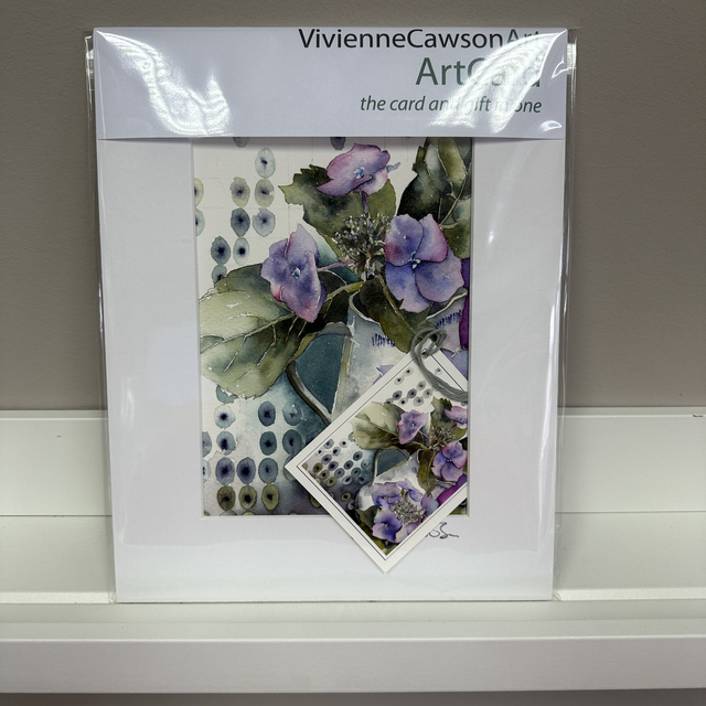 Blue Lacecaps Art Card